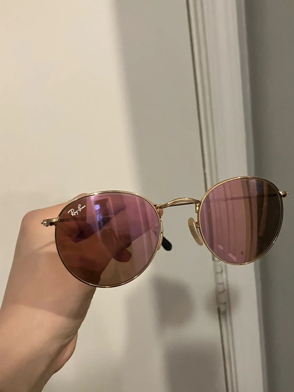 Ray-Ban Round Metal Flash Lenses Sunglasses